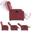 Electric Recliner Chair with Rising Function Burgundy Artificial Leather