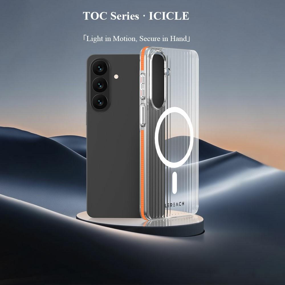 LEREACH TOC Serie für Samsung Galaxy S26+ Magnetische Hülle Fließendes Gitter PC Handyhülle