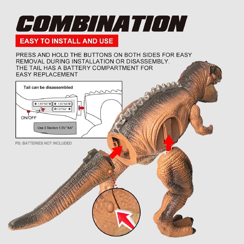 Remote Control Dinosaur Simulation Sound Walking Jurassics Rexs Tyrannosauruss Rexs Toy