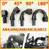 Fuel Cooler Hose Connector 2Pcs  0 ° 45 ° 90 ° 180 ° AN4 6 8 10 12 Automotive Parts Connection Adapter Connector Automotive Part