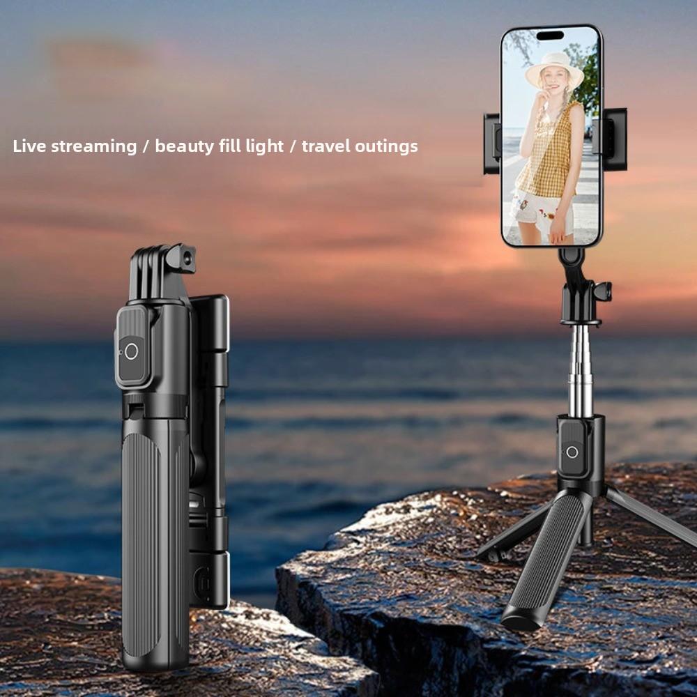 Portable Telescopic Selfie Stick Tripod Selfie Stick Stand Bluetooth Selfie Stick  Live Broadcast