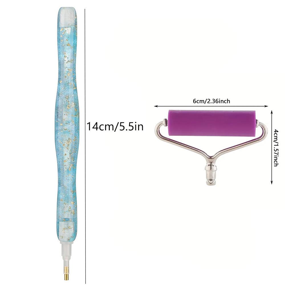 5D Glitter Diamond Painting Pen Rubber Roller Point Drill Pens Multi Placer Tips Kits Diamond Embroidery Cross Stitch DIY Craft
