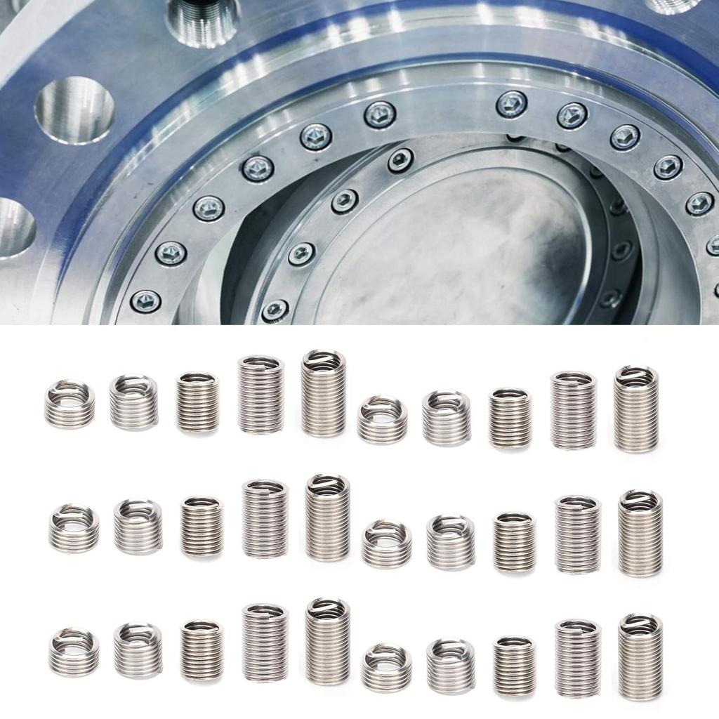 50pcs Metric Helicoil Kit M10 X 1.5 X2.5D Wire Thread Insert Sleeve Bushing Screw Helicoil Thread Repair Kit