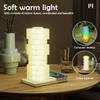 LED Creative Bedside Table Lamp Wireless Charger Creative Night Light Ambient Light RGB DIY Dimmable Nightstand Lamp Bedroom Dec