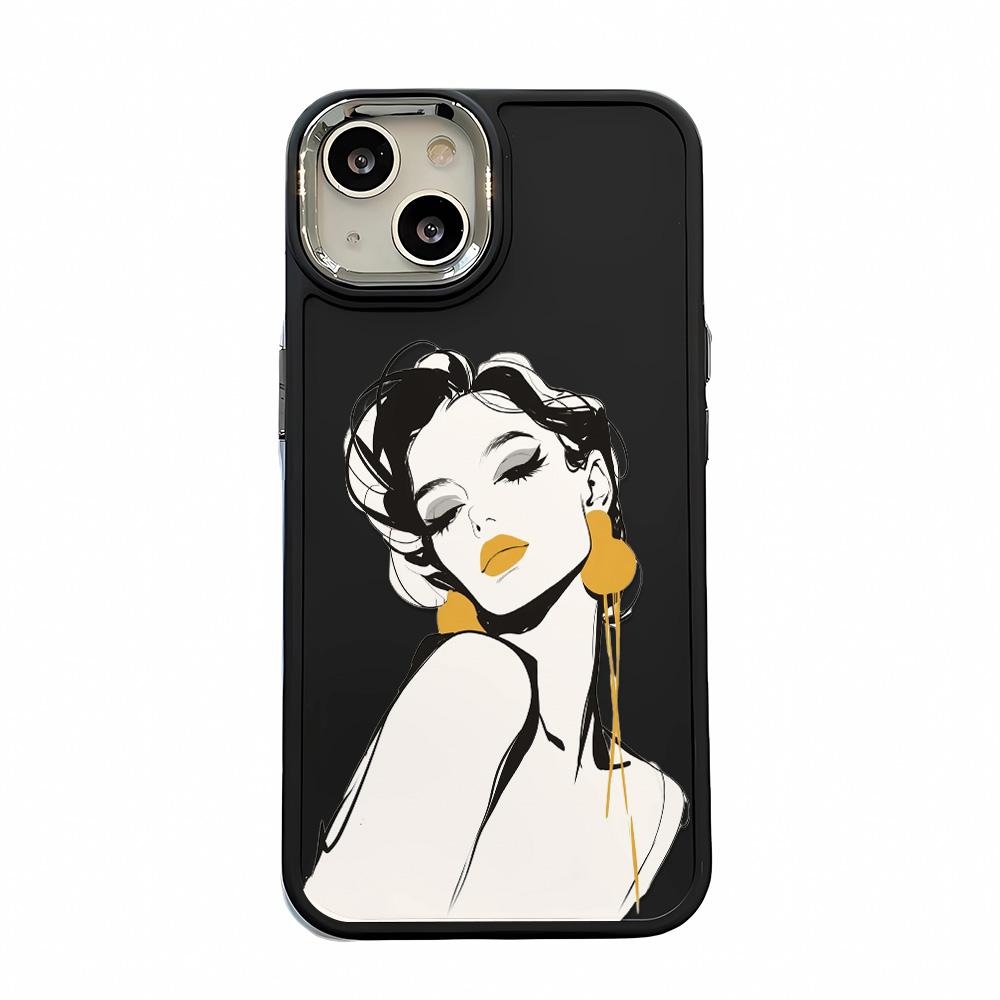 Sexy Girl Skin Friendly Feel Phone Case For Iphone16 16pro 15 14promax 13pro 12 11pro 7 8plus XR XS Soft Shell
