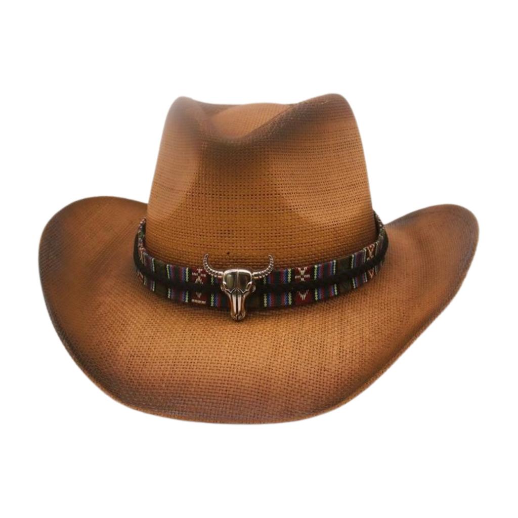 Spring And Summer Men'S And Women'S Western Cowboy Hats, Ethnic Style Cowboy Hats, High-End Street Photography Hats
