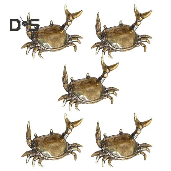 

2/3/5 шт. держатель для ручек в виде краба для тяжелой атлетики, подставка для карандашей в виде краба из сплава, металлическая статуэтка золотого краба, скульптура для домашнего офиса, украшение для рабочего стола, орнамент 5pcs