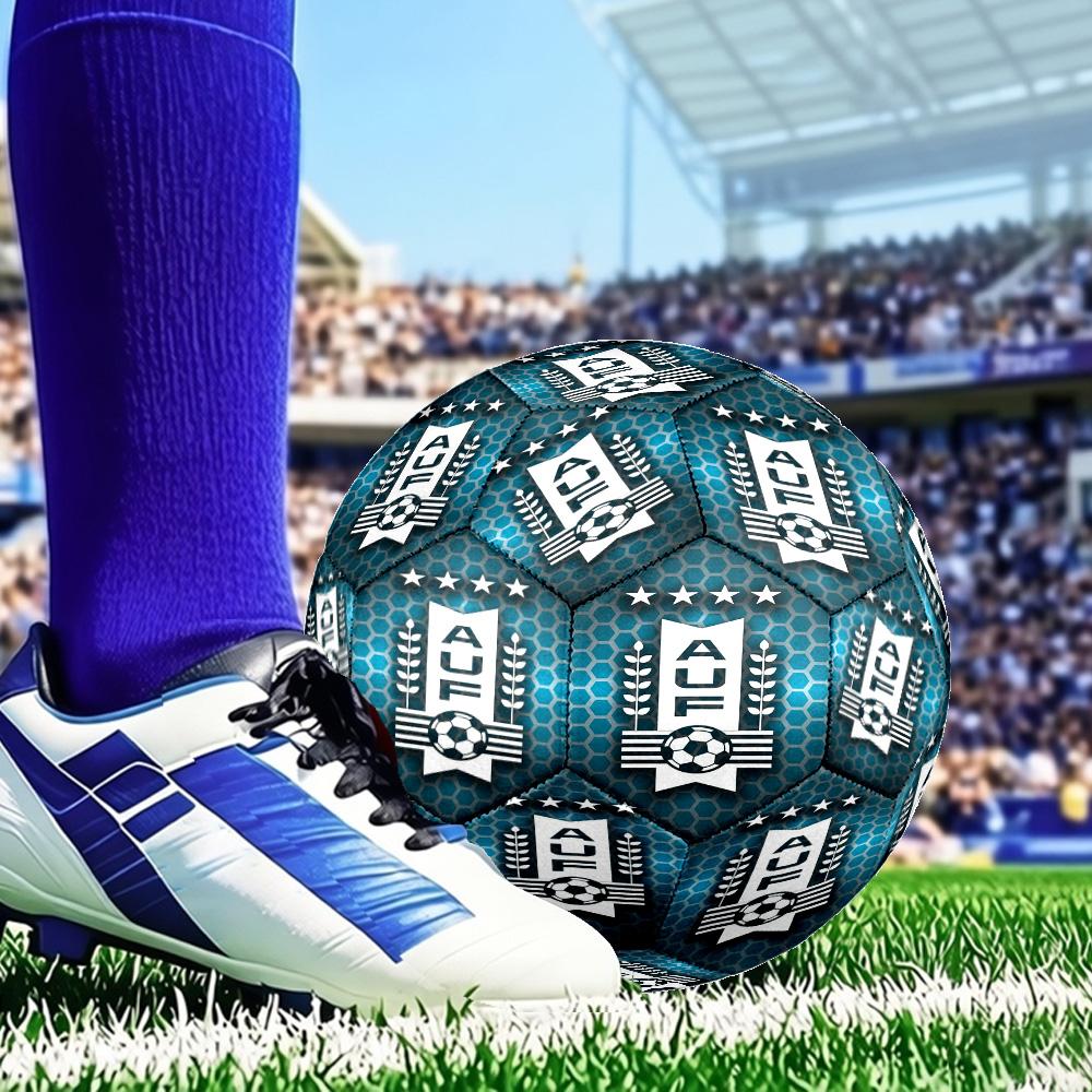 Wolves Team Emblem Printed Size 5 Soccer Balls, Anti-Slip, Protective Football, Outdoor Sport, a Unique Gift Suitable for him/her, Birthday