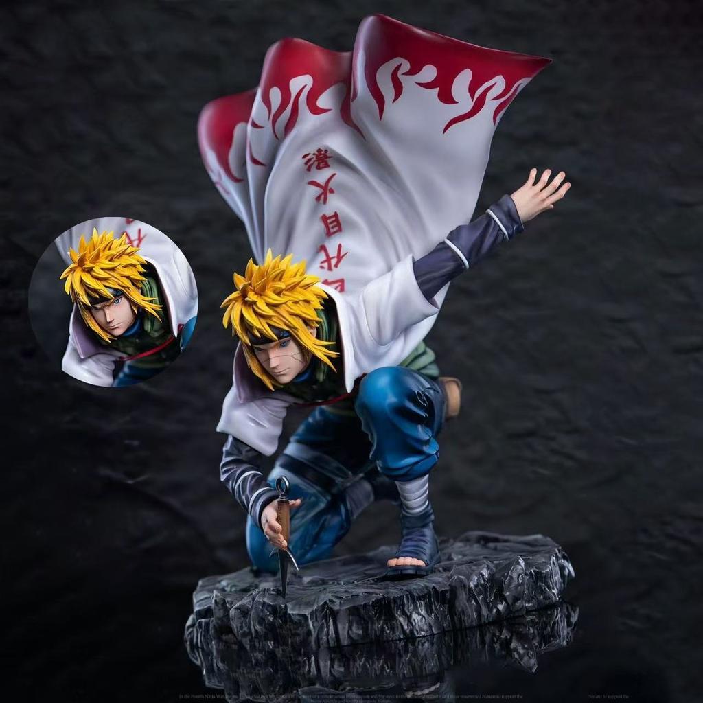 21cm Naruto Anime Figur GK Ich bin spät Minato Namikaze Statue Dekoration Sammlerstück Actionpuppe Modell Jungen Spielzeug Geschenk