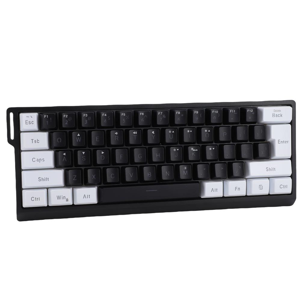 Wired Keyboard 60 Percent 61 Keys RGB Backlit Mechanical Feel Portable Computer Keyboard for Gaming Work