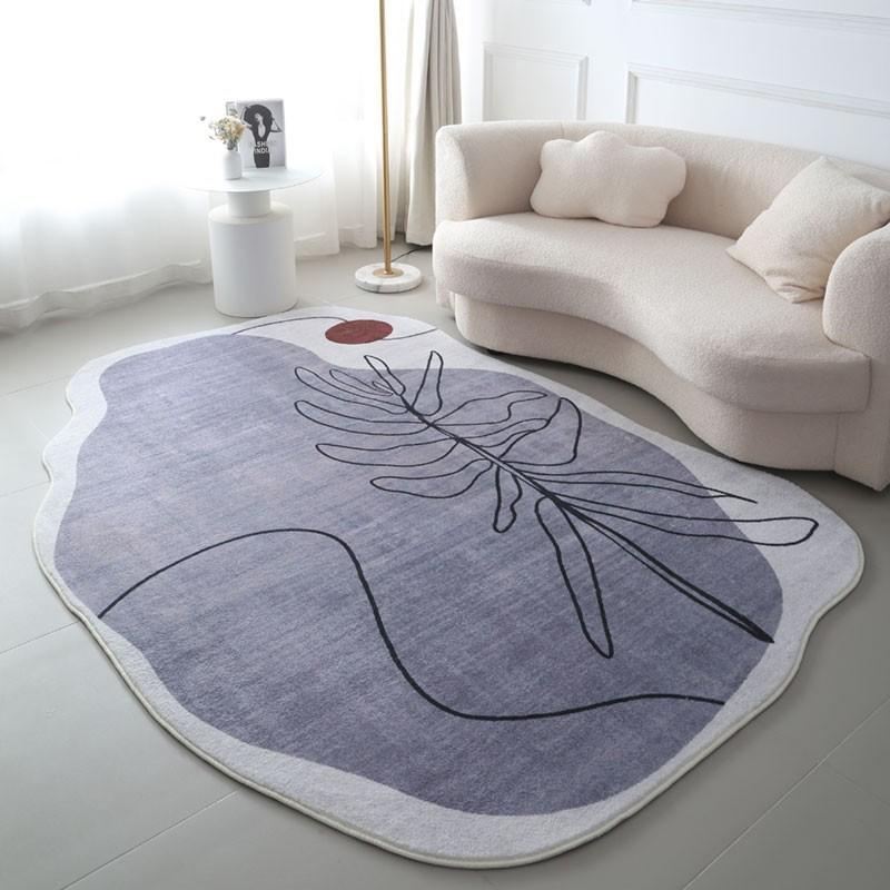 Irregular Living Room Carpet Minimalist Style Bedroom Blanket Household Children's Room Carpet Mat