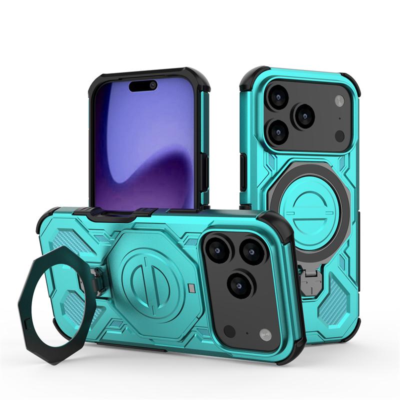 Magnetic Wireless Charge Cover For iPhone 17 Pro Max Phone Holder Armor Back Case For iPhone 17 Pro Cover For iPhone 17 Pro Case