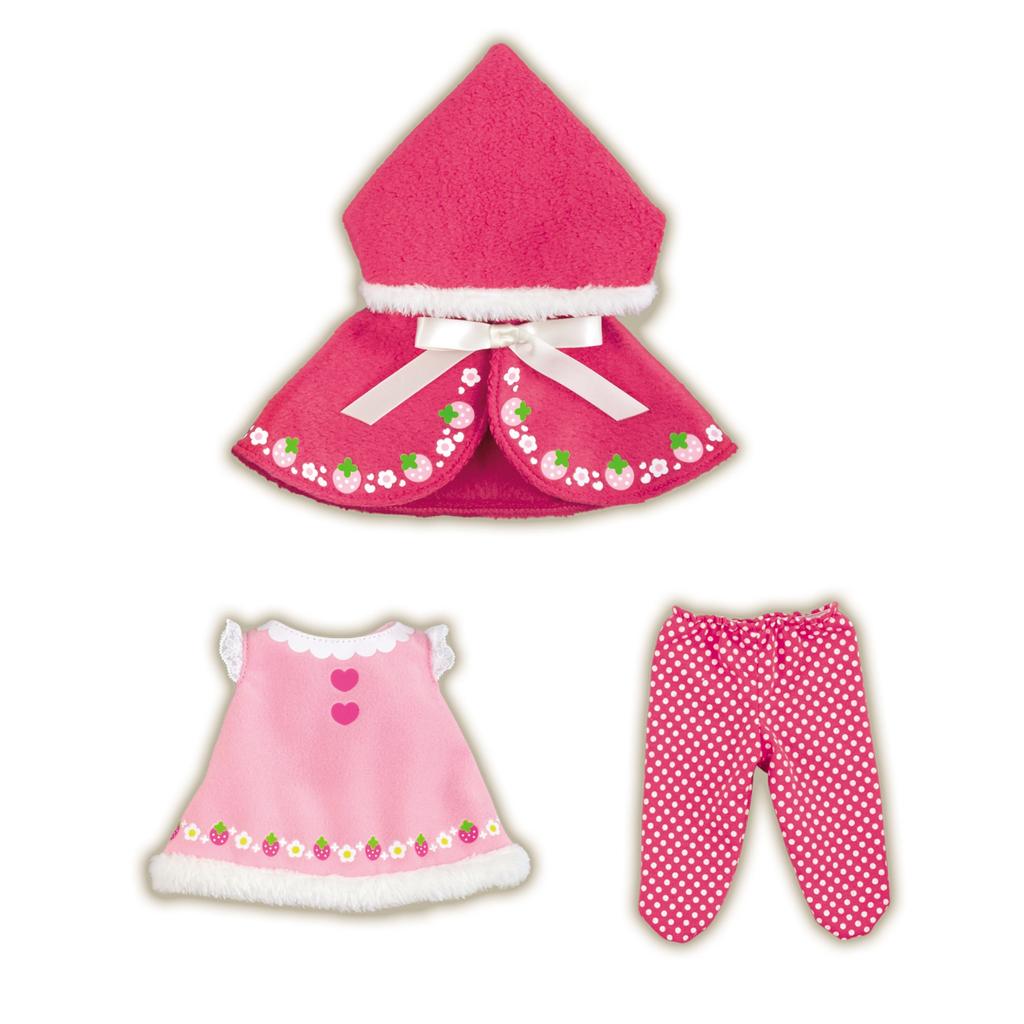 Set Erdbeer-Poncho Mel-chan Anziehpuppe