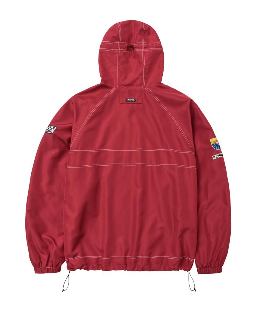 PHYPS MOTORCYCLE Ripstop Hooded Soccer Anorak Red