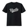 Retro Streetwear Hustle Slogan Print Casual T Shirt Vintage Washed Stretched Streetwear Soft Top For Everyday Wear Homme