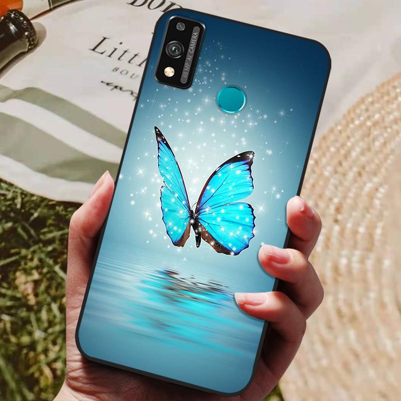 Pour Honor 9x lite Étui Loup Dessin Animé Silicone Souple TPU Coque Arrière Pour Huawei Honor 9X lite Étuis de Téléphone Honor9x Lite Fundas Coque