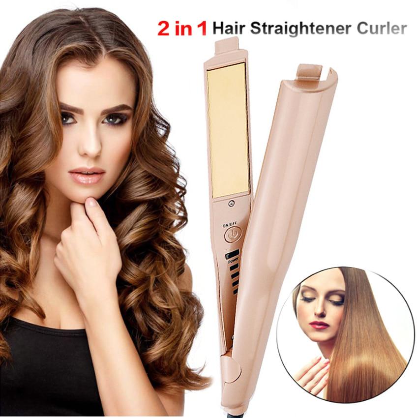 Ondulatoare De Par Profesional 2 In 1 Twist Fier Parul îndreptat