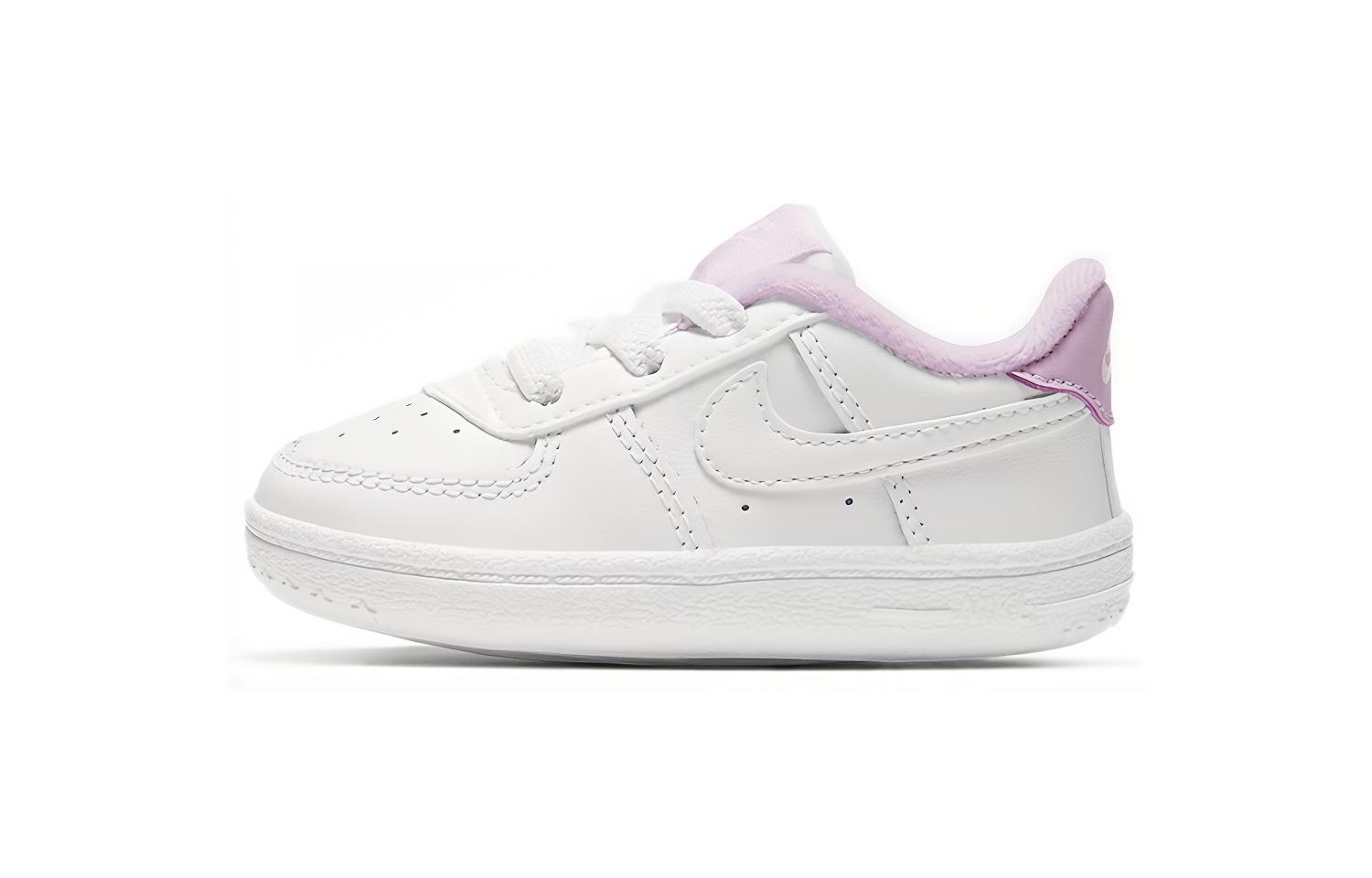 

Nike Air Force 1 Crib Slip Resistant Skateboard Shoes White Purple Infant And Toddler CK2201-103 4C