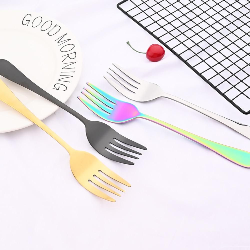 Sada 4 ks Rainbow Food Sada vidliček na salát