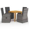 Day and Night - Day and Night Garden Dining Set 5 Pieces Gray