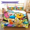 Adventure Time Pattern Bedding,Quilt Set Quilt Cover Pillowcase Home Decoration Birthday Gift (1 * duvet cover + 2 * pillowcase, without core)