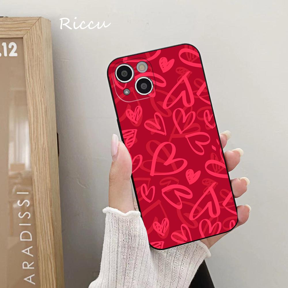 FOR IPhone 14 Cute Love Heart Phone Case 14 11 12 Pro 8 7 14 Plus X Pro 14 MAX 13 MINI XR XS Iphone 14 Plus Soft Phone Covers