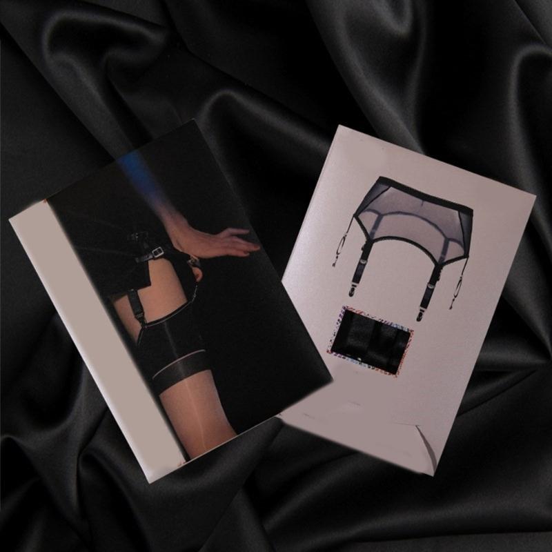 Women Sexy See Through Mesh High Waist Garter Belt with 4 Adjustable Clip Corsets Suspender Belt for Stockings Lingerie