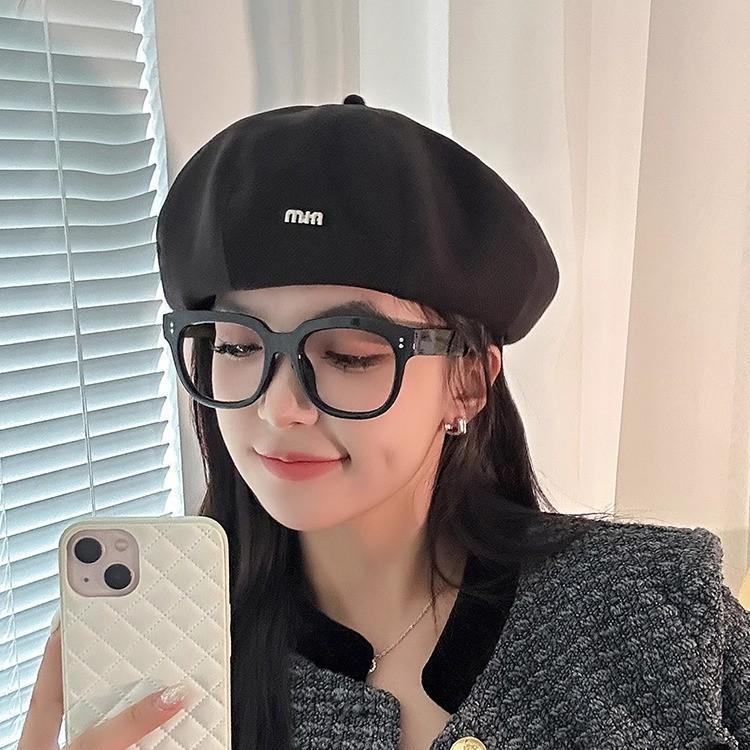 Beret Autumn Women's Korean Style Pumpkin Hat Simple Adjustable Fashion Retro Versatile Three Dimensional Painter Hat