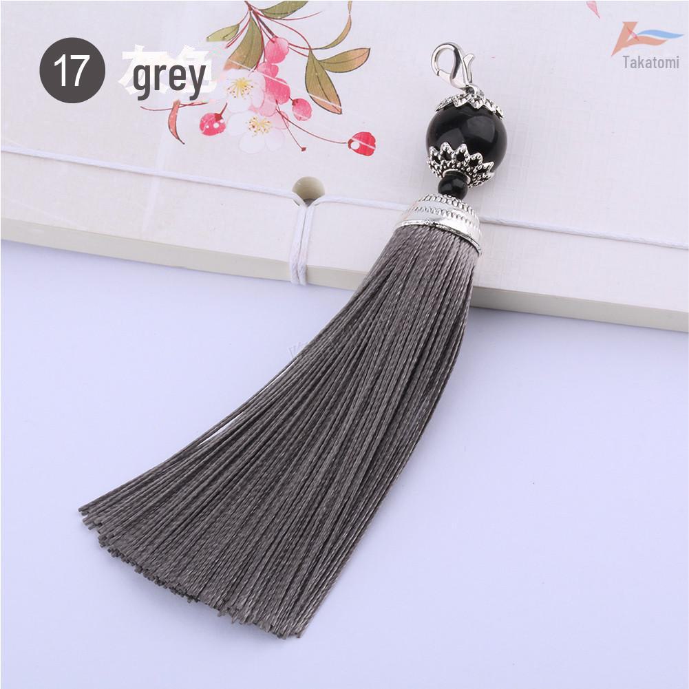 

Кисточка 8 см средняя с карабином для поделок и украшений вееров