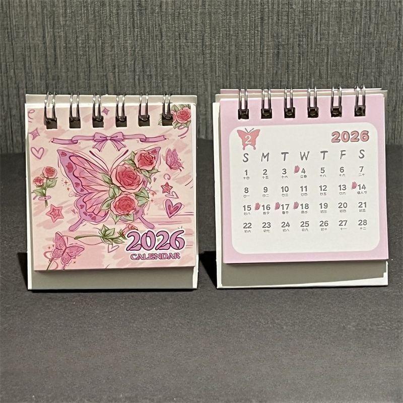 Small Desk Calendar 2026 Standing Flip Weekly Calendar Creative Coil Calendar Planner For Daily Schedule Planning
