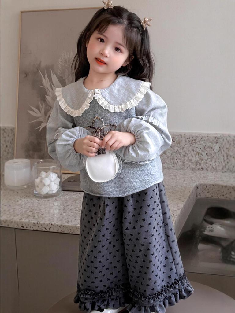 Set Elegant de Vestă din Trei Piese pentru Fete - Primăvară/Toamnă 2025 Modă Coreeană