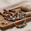 10pcs/Lots Irregular Ceramic Beads Colored Spacer Loose Beads for DIY Necklace Bracelet Keychain Jewelry Making Findings
