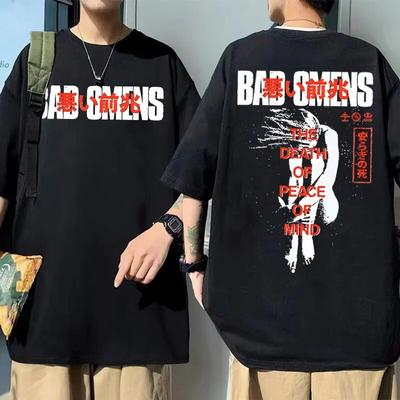 Camiseta de la gira de la banda Bad Omens 2023, camiseta de música americana, camiseta de la gira de la jungla de hormigón, camisetas informales de algodón de gran tamaño Unisex