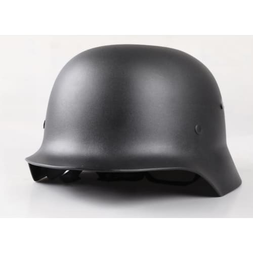 Generic German M35 Helmet Resin Replica WW2 Airsoft Cosplay Helmet with Plastic Strap, Black
