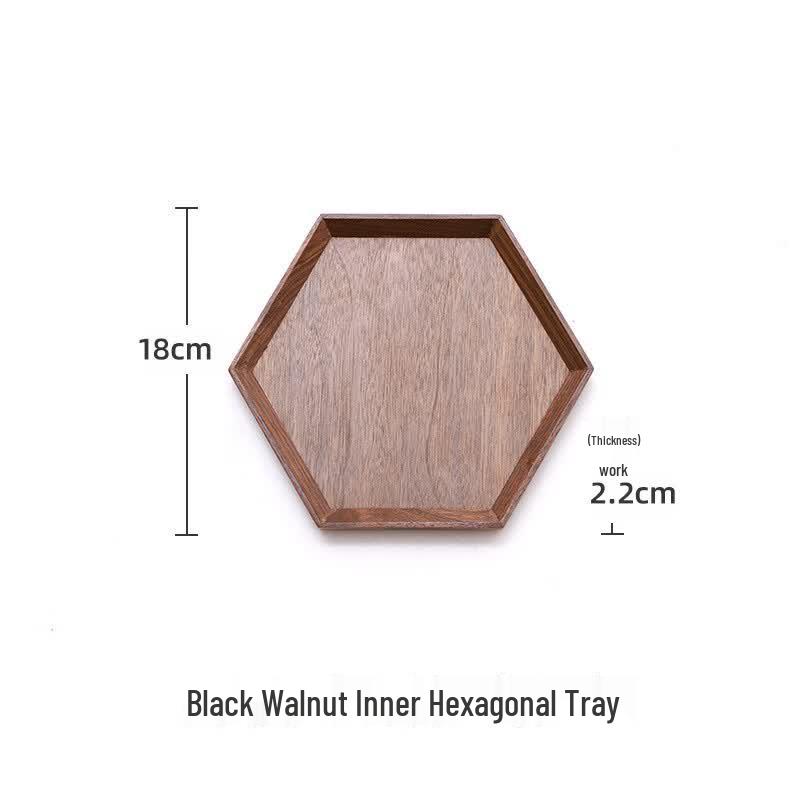 Black Walnut Rectangular Tea Tray