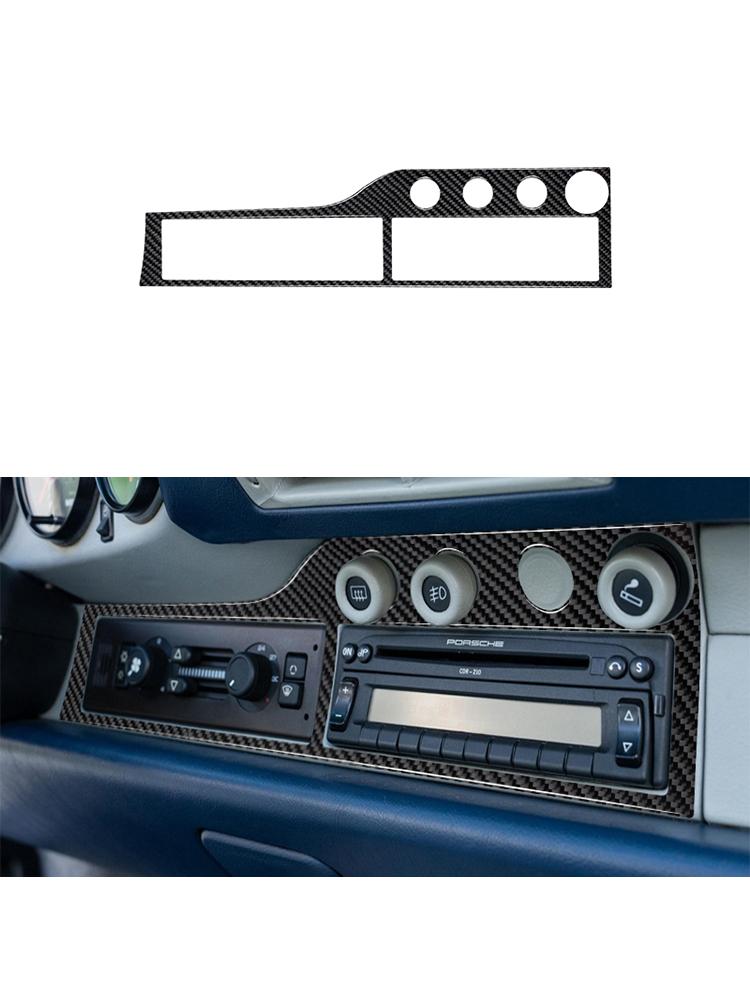 For 1989-1997 Porsche 911 Styling Carbon Fiber Car Interior Dashboard Gear Shift Handbrake Bezel Panel Trim Sticker Accessories