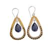 Iolite Gemstone 925 Sterling Silver Jewelry Handmade Earrings 2.27" Gift For Mom EE-82-6
