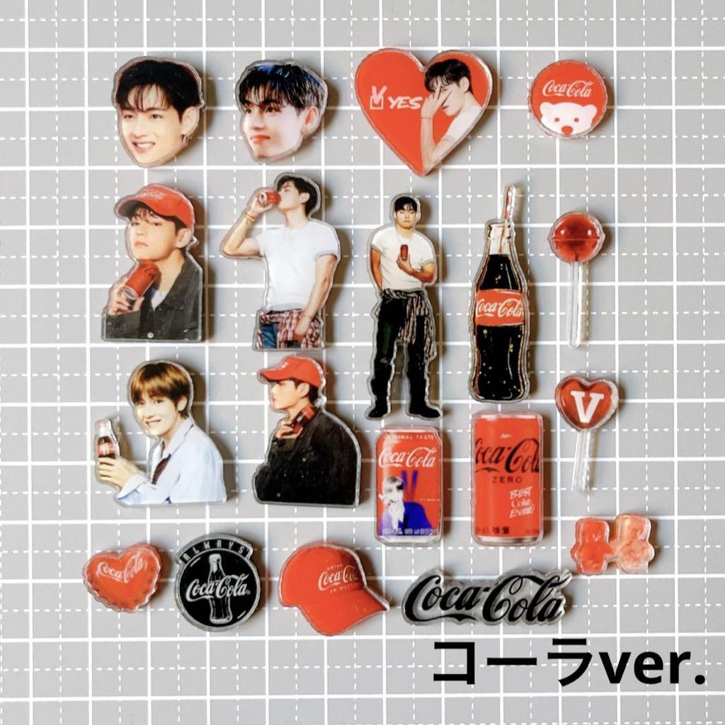 [USED] Exclusive BTS V-T & Yontan Shaka Shaka Keychain Acrylic Shaker