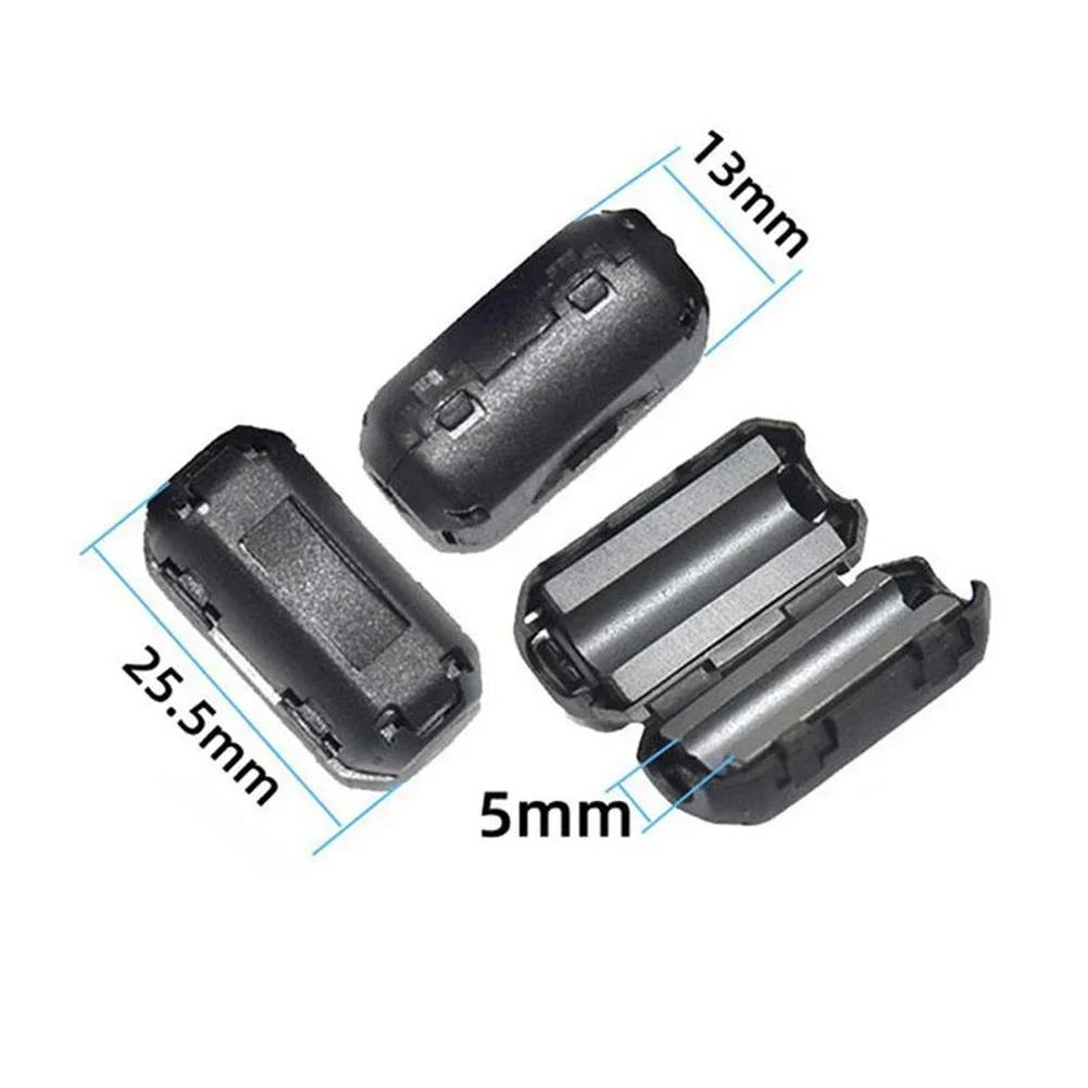 2/5pcs TDK 5mm Ferrite Core Noise Suppressor Filter Ring Cable Clip On Wire RFI EMI Anti-Jamming Cable Noise Cancellation