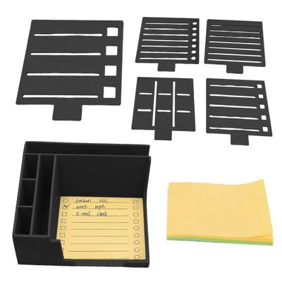 Organizer na notatki z szablonami Tygodniowy planer Notatnik Plastikowy organizer na karteczki i podstawka na telefon na notatki 3x3 cala Akcesorium biurkowe