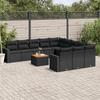 VidaXL Garden Lounge Set with Cushions 12 Pcs, Patio Sofas, Patio Furniture Set, Outdoor Furniture, Black 3256678
