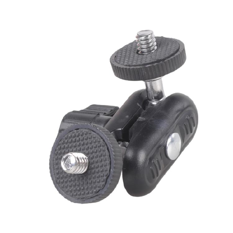 Pack of 2 Camera Double Ball Head Clamp Mount Adapter Magical Arm 360 Degree Rotation 1/4inch Thread for Photo Equipment