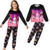 KPop Demon Hunters Autumn Winter Cute Cartoon Children's Long Sleeved Home Clothes Soft Comfortable Pajama Set