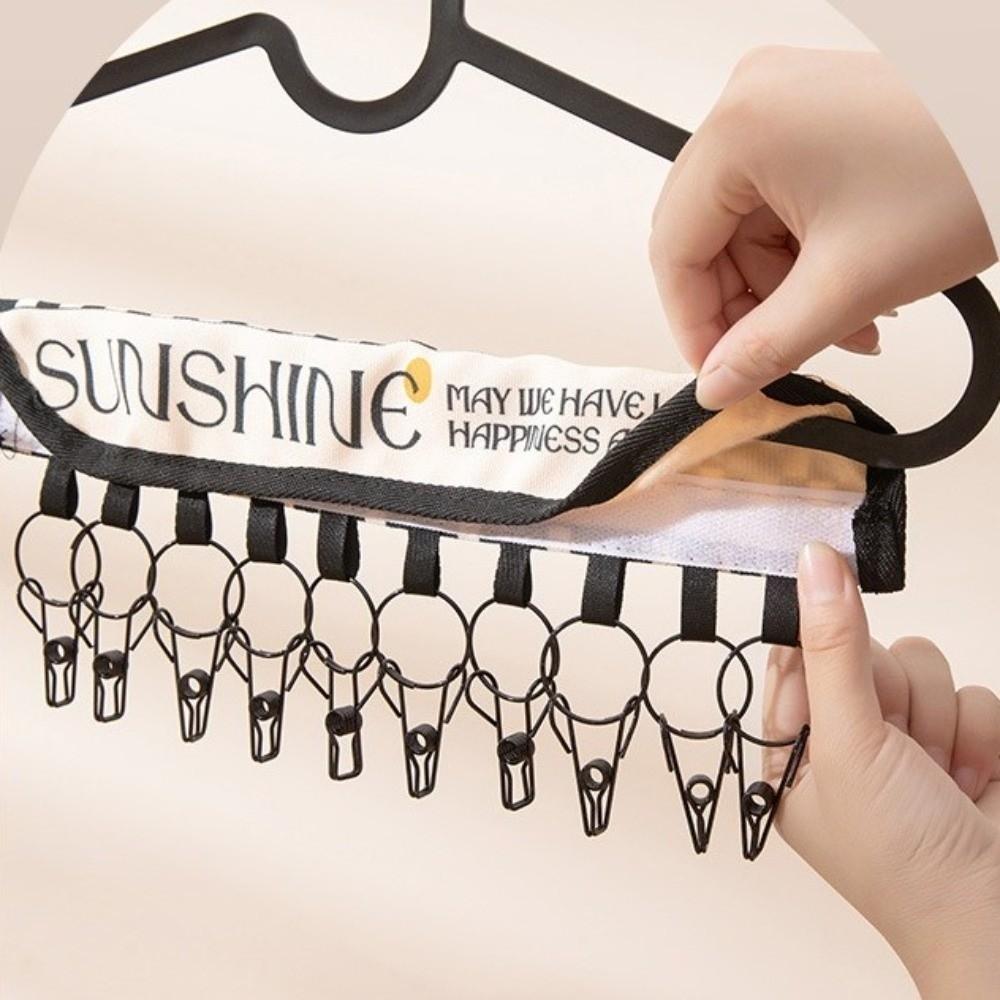 10 Clips Baseball Hat Organizer Rack Portable Hanging Peaked Cap Storage Holder Foldable Saving Space Towel Hanger Clip