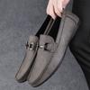 Spring Autumn Men Casual Luxury Leather Slip-On Lightweight Lefu Shoes Brand Fashion Men's Comfortable Soft Sole Driving Shoes