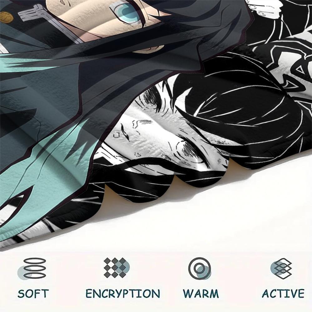 Demon Slayer Main Quest Blanket, Soft Throw for Bedroom Decor, Perfect Gift for Anime Fans.chl