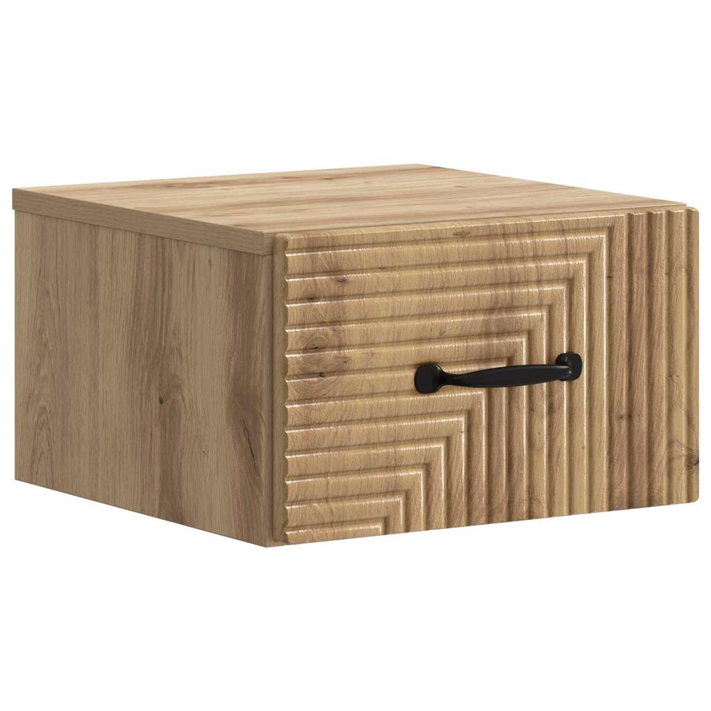 Wall Mounted Nightstand Artisan Oak 34.5 x 33 x 20 cm