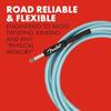 Fender Professional Series Tweed Instrument Cable, Straight/Straight, Daphne Blue, 18ft, 0990815204