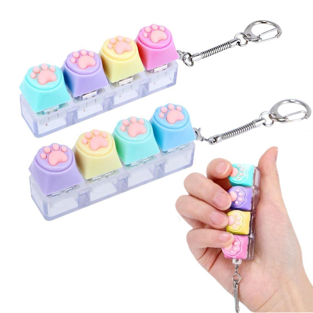 4 Keys Pinch Toy Keys Button Clicker Toy New Finger Keyboard Cap  Adult