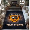 Hull City Printed Crystal Velvet Rug Non‑Slip Crystal Velvet Carpet For Sofa Bedroom Indoor Home Decoration
